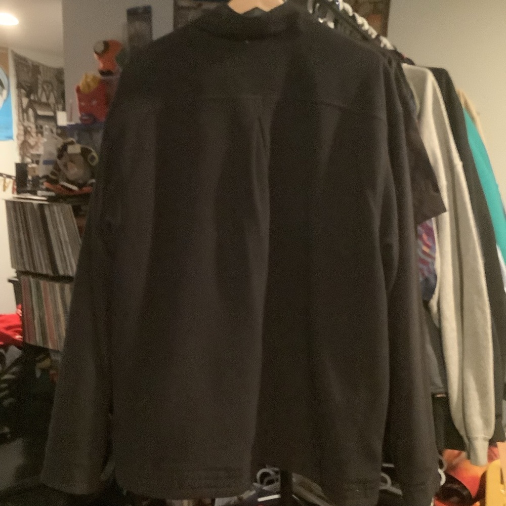 Fleece lined Nike jacket navy on navy logo on chest Size xl to Xxl no tags Cozy - Picture 9 of 9